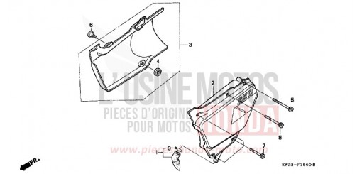 COUVERCLE LATERAL NX250L de 1990